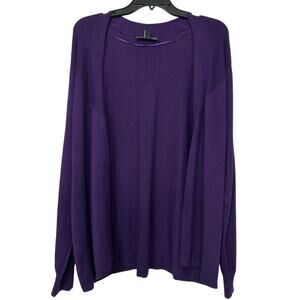Lane Bryant Purple Jewel Tone Open Front Lightweight Cardigan Sweater New 14/16